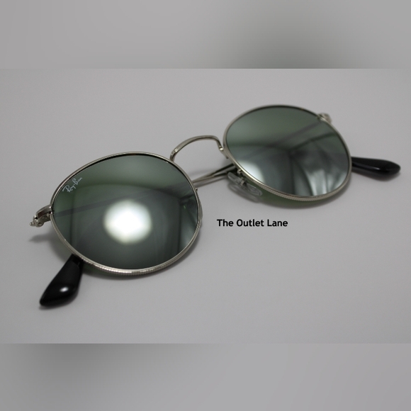 Model Display RayBan Round Metal Silver Mirror RB3447 Reflective - Picture 5 of 16